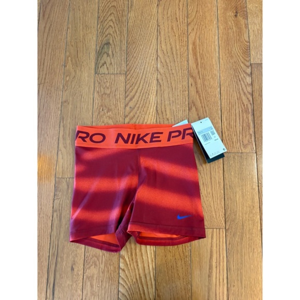 Nike Pro Dri Fit Womens Training Shorts Red Orange XS DH6956 623 New With Tags